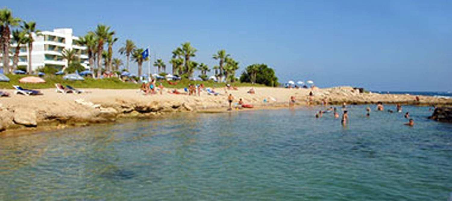 Pachyammos Beach, Kato Pafos - Blue Flag - Plaża Pachyammos, Kato Pafos – Błękitna Flaga
