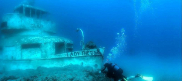 Lady Thetis Vessel (Artificial Reef) Diving Site - Miejsce nurkowe statek Lady Thetis (sztuczna rafa)