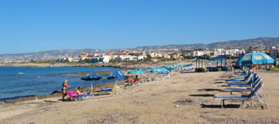 Die blaue Flagge - Strand von Faros, Pafos (Paphos)